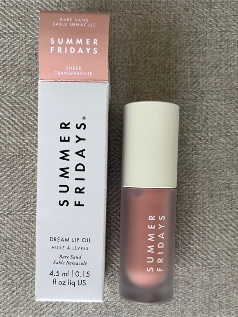 NWT Summer Fridays Dream Lip Oil in Bare Sand 4.5 ml | 0.15 fl oz